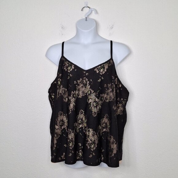 Torrid Sophie Lace Cami Top Sz 3 Classic Minimalist Neutral Dark Romantic Goth - Picture 1 of 13
